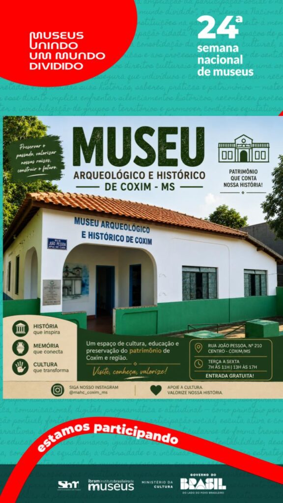 24ª Semana Nacional de Museus propõe uma reflexão estruturante sobre o papel dessas instituições na garantia do direito à memória, na promoção da justiça social e no fortalecimento da participação cidadã. Mais do que espaços de preservação e exposição, os museus se afirmam como agentes ativos na consolidação da democracia cultural, assegurando acesso plural aos bens culturais, às narrativas históricas e aos processos de produção de sentido.