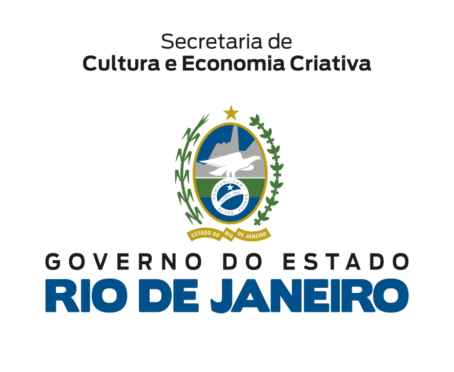 Logotipo institucional do Governo do Estado do Rio de Janeiro. A imagem exibe, em destaque, o nome "GOVERNO DO ESTADO RIO DE JANEIRO" e, abaixo, "Secretaria de Cultura e Economia Criativa", indicando tratar-se da identidade visual oficial do órgão responsável pela pasta cultural do estado.