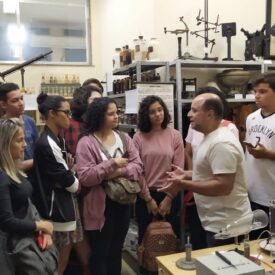 Visita de alunos durante a 11a Semana de Integração Acadêmica da UFRJ, outubro de 2022