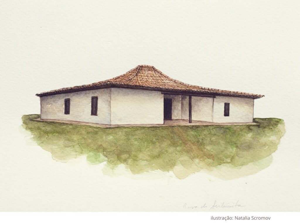 Ilustração da Casa do Caxingui, do Museu da Cidade de São Paulo