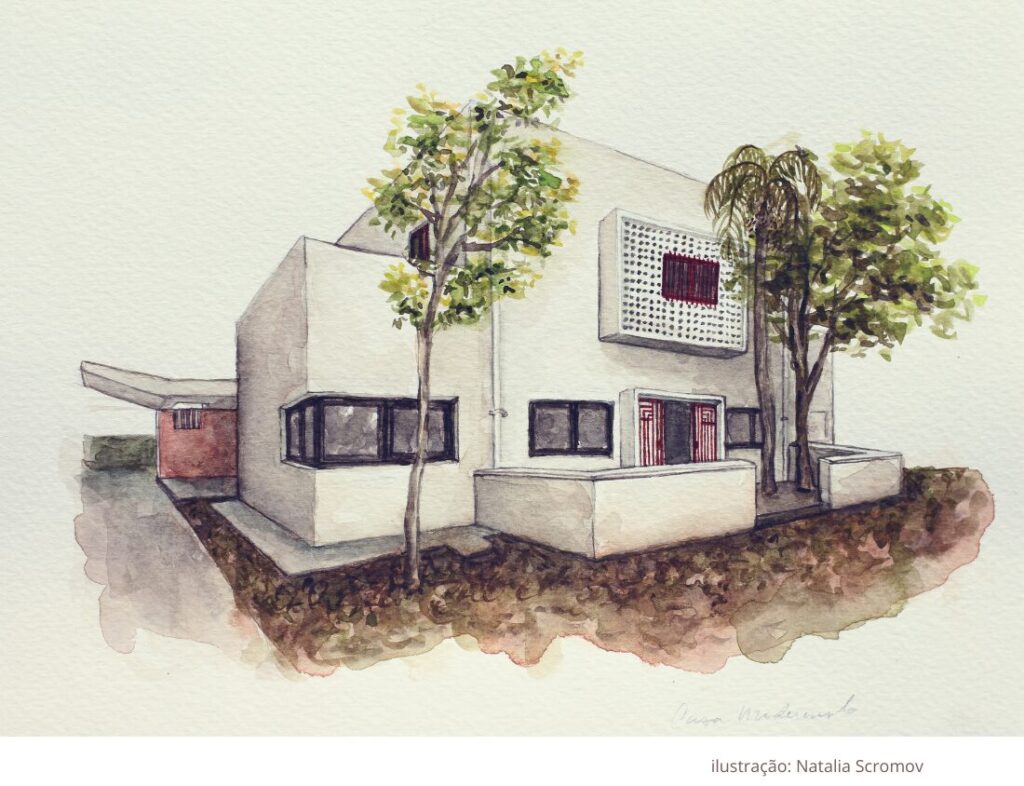 Ilustração da Casa Modernista, do Museu da Cidade de São Paulo