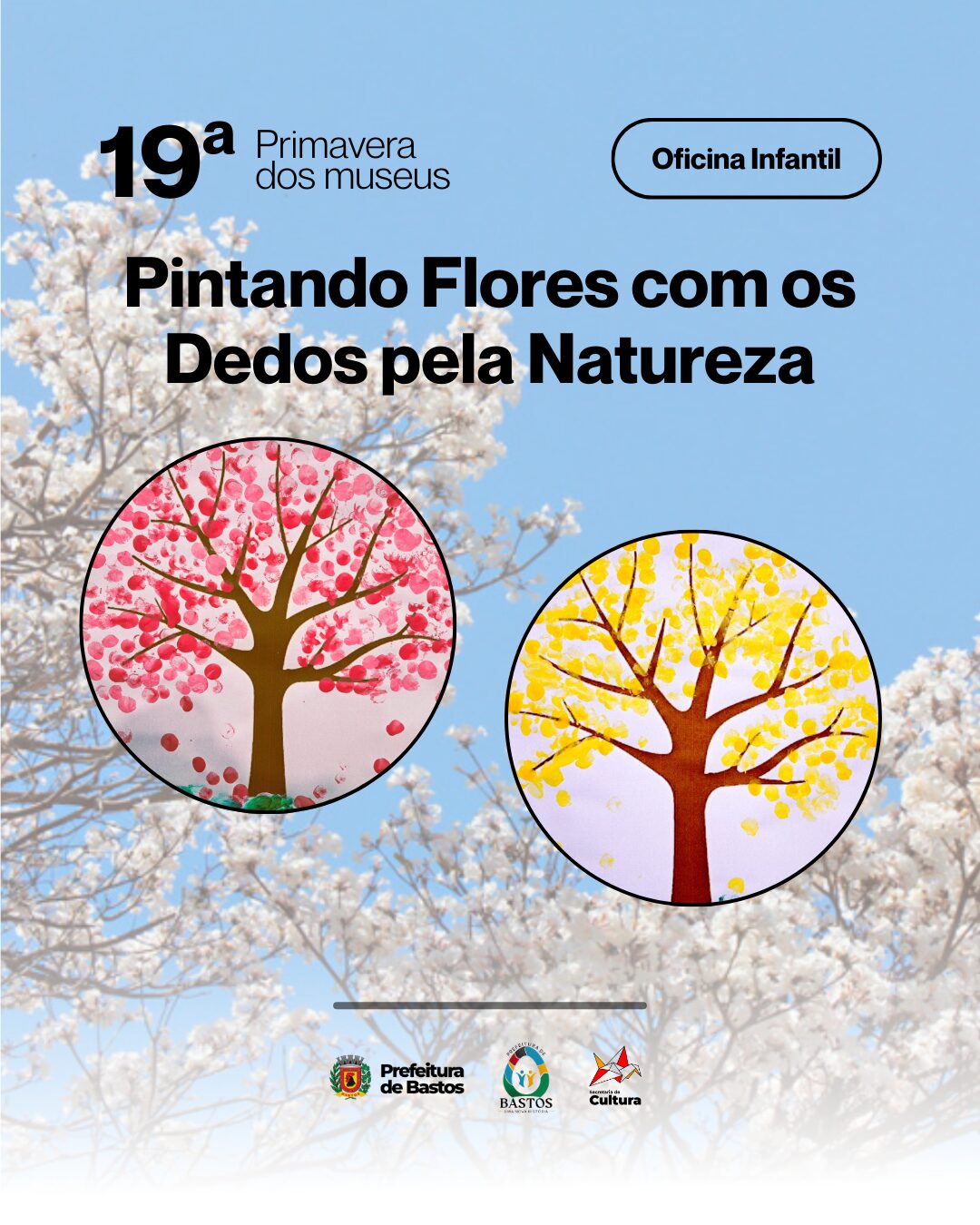 A ideia é se divertir enquanto aprendem! Queremos incentivar as crianças a pensarem sobre o meio ambiente de um jeito bem leve e divertido. É uma oportunidade de estimular a criatividade, ajudar no desenvolvimento da coordenação motora e fortalecer o vínculo delas com a natureza. Todo mundo vai criar flores com tinta guache usando impressões digitais como expressão artística da primavera enquanto se aborda, de forma lúdica e sensível, os impactos das mudanças climáticas e a importância da preservação da natureza.