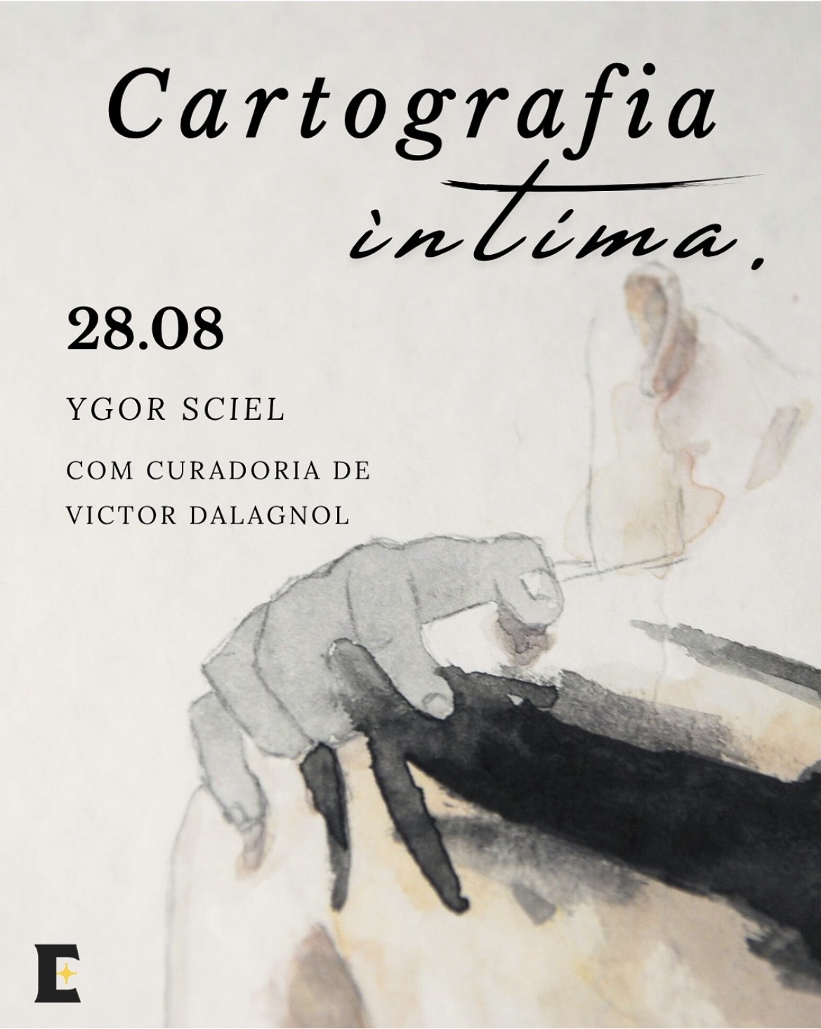 Card coloridode divulgação da exposição;.